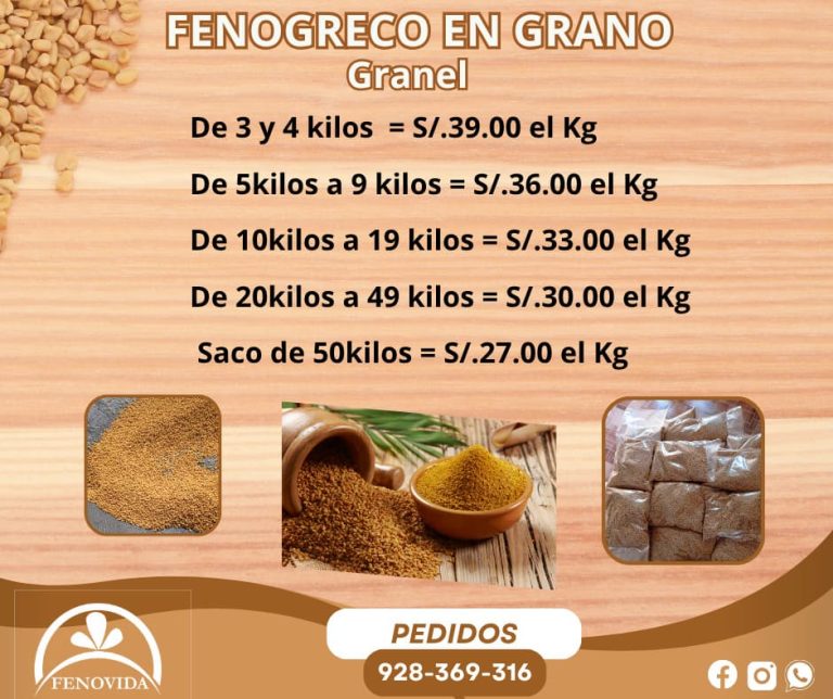 Fenogreco por mayor en grano suelto