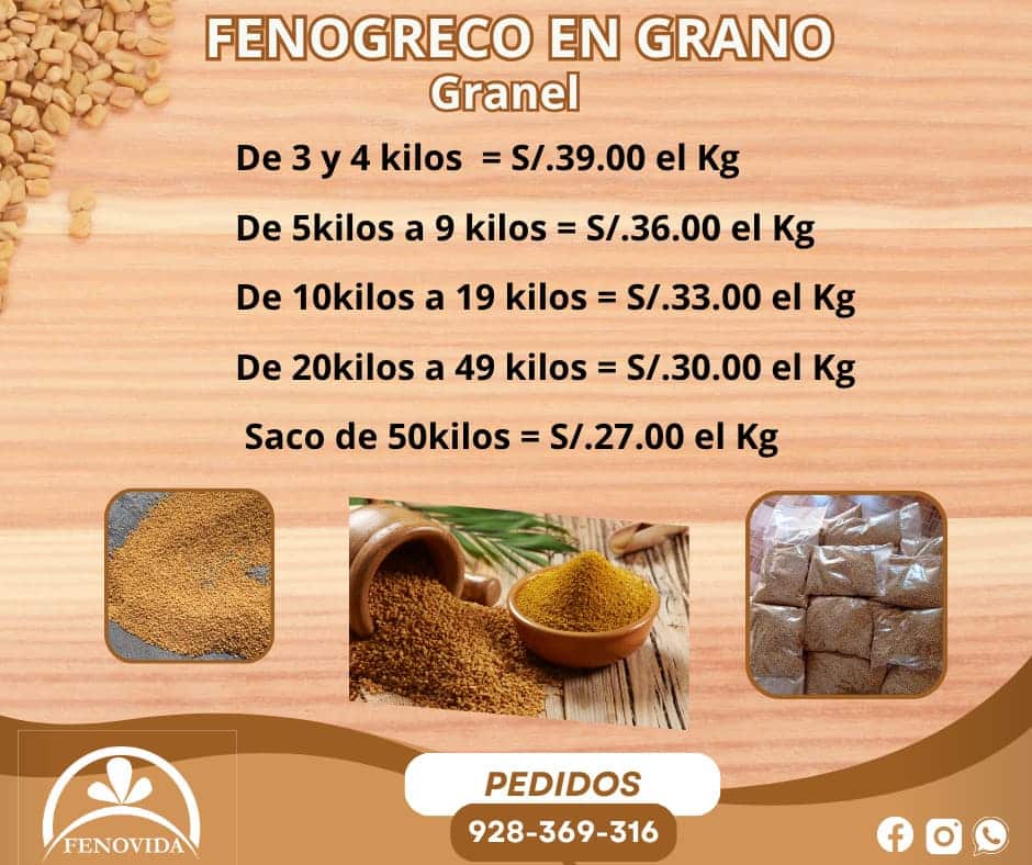 Fenogreco por mayor en grano suelto